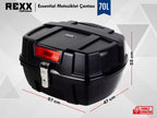 Rexx Topcase Essential – 70L | Güçlendirilmiş ABS Motosiklet Çantası | Universal
