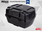 Rexx Topcase Essential – 70L | Güçlendirilmiş ABS Motosiklet Çantası | Universal