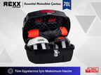 Rexx Topcase Essential – 70L | Güçlendirilmiş ABS Motosiklet Çantası | Universal