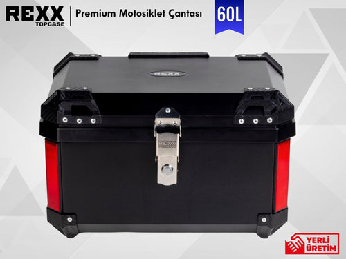 Rexx Topcase Premium – 60L | Güçlendirilmiş ABS Motosiklet Çantası | Universal