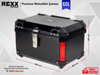 Rexx Topcase Premium – 60L | Güçlendirilmiş ABS Motosiklet Çantası | Universal