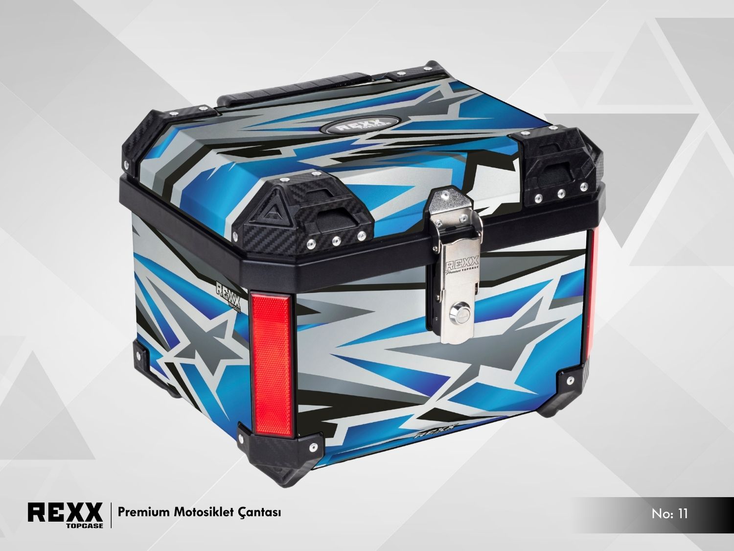 Rexx Topcase Premium – 45L | Güçlendirilmiş ABS Motosiklet Çantası | Universal