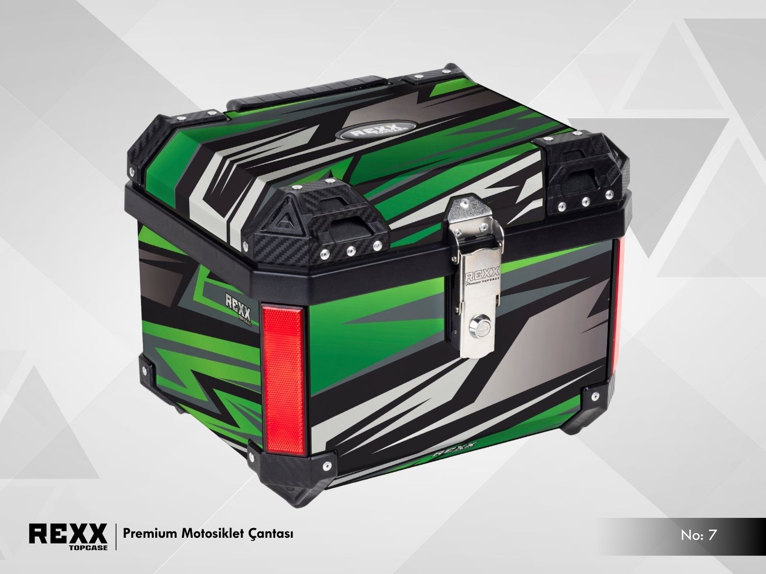Rexx Topcase Premium – 45L | Güçlendirilmiş ABS Motosiklet Çantası | Universal