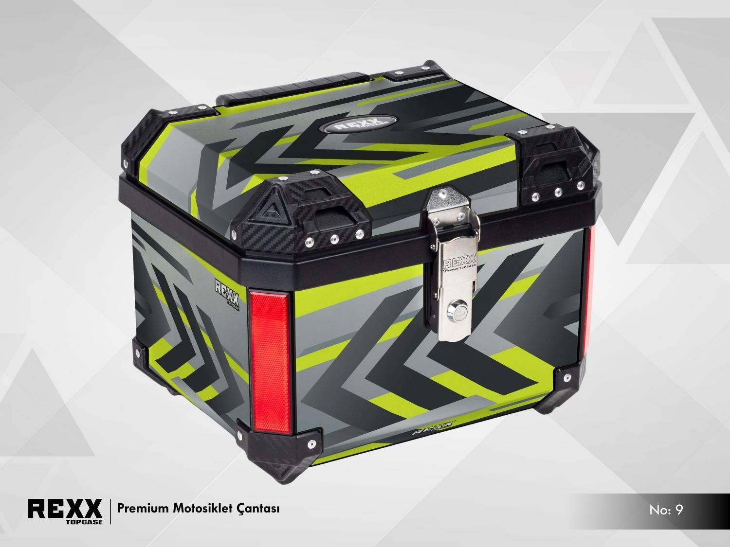 Rexx Topcase Premium – 45L | Güçlendirilmiş ABS Motosiklet Çantası | Universal